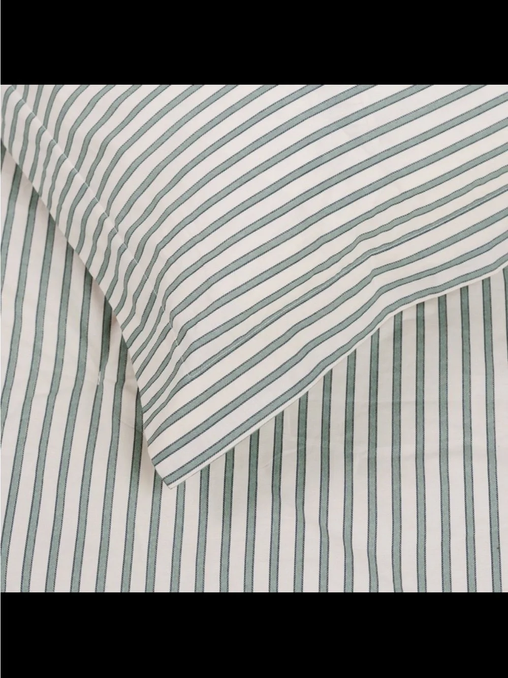 Gathre Stripe Reversible Comforter Set-Green -Full/Queen